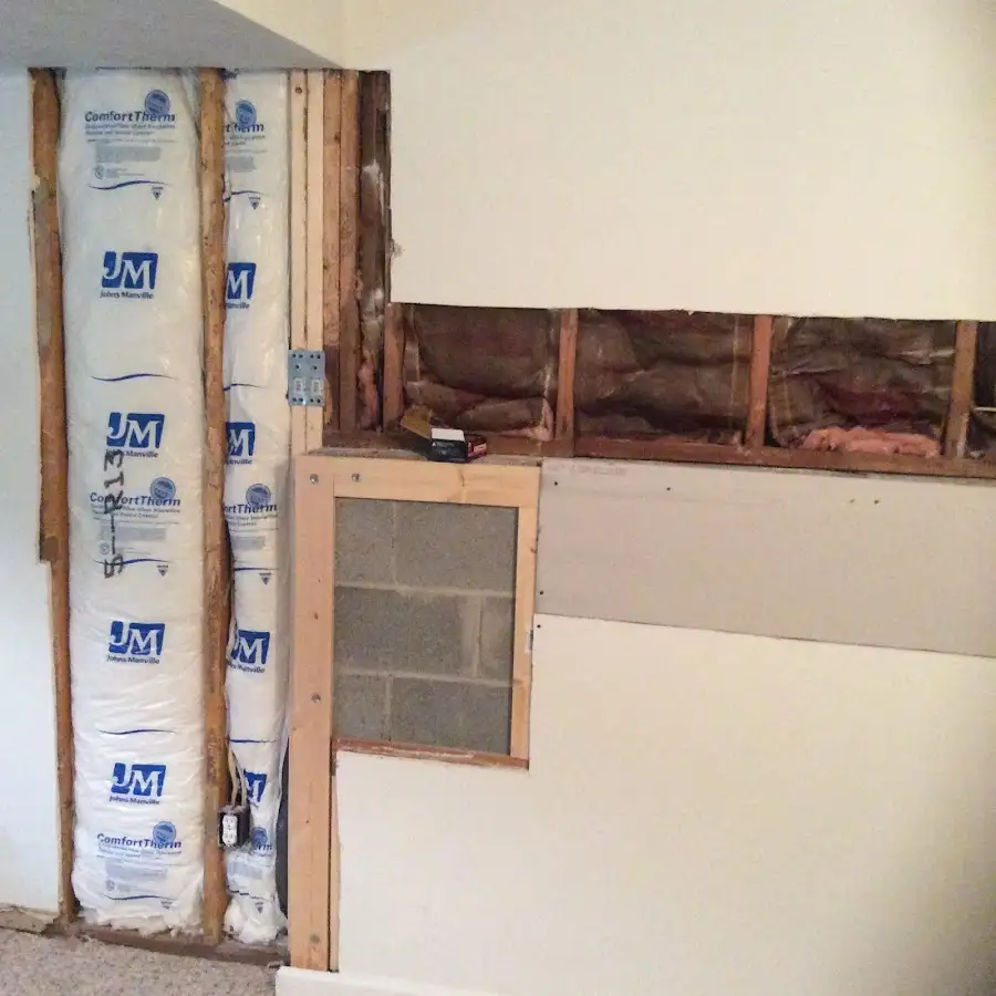 Wall insulation replacement during Contents Cleaning & Restoration in Little Egg Harbor